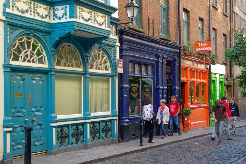 irish walking tours colorful street ireland
